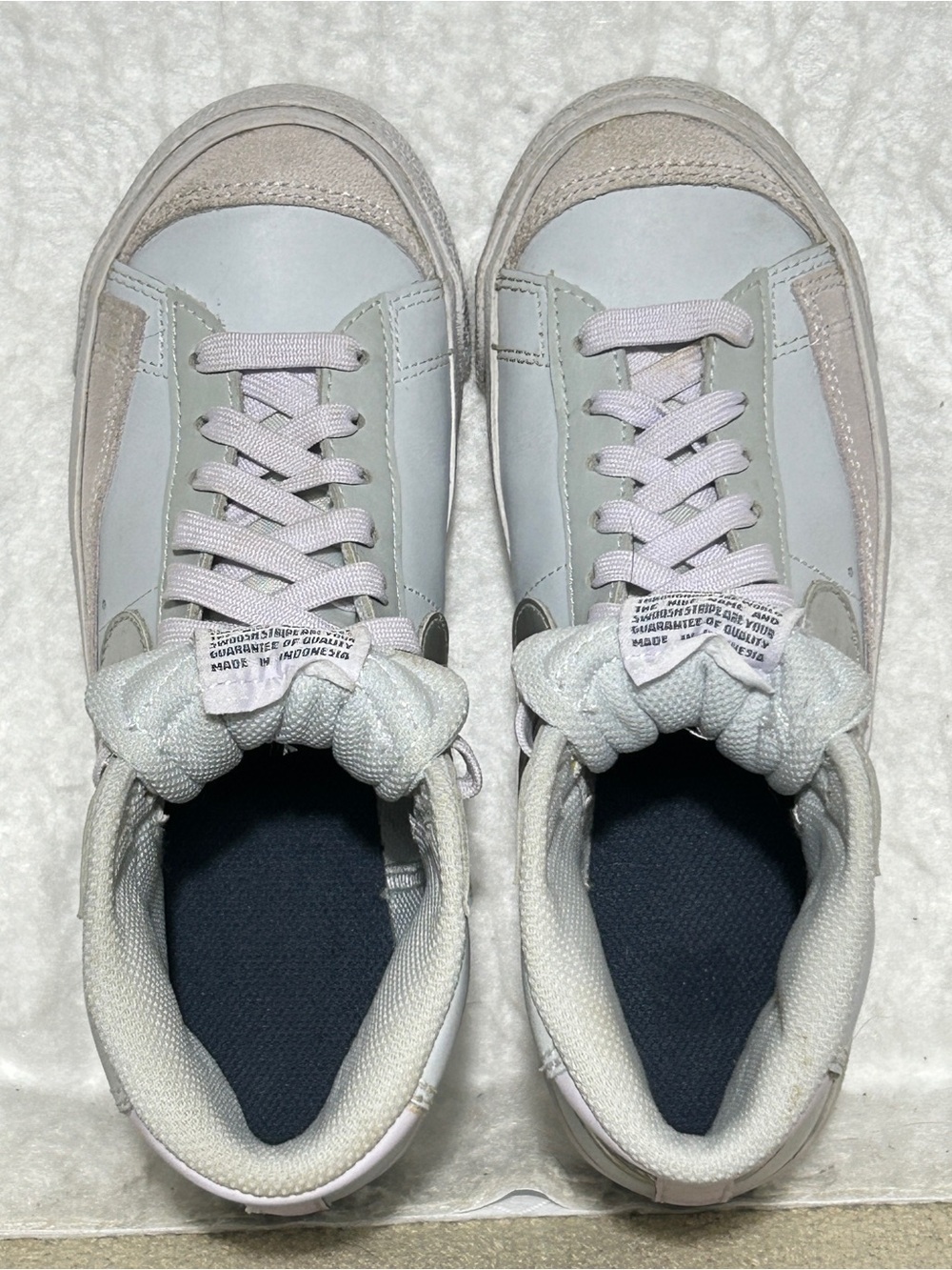 Nike Youth Blue/Silver GS Blazer Mid 77 Leather Sneakers Shoes SZ 4Y - Picture 5 of 12